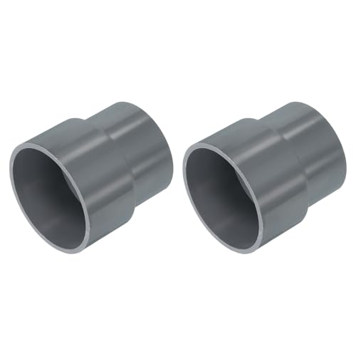 sourcing map 2 raccordi riduttori per tubi in UPVC, 75 x 63 mm, connettori adattatori per tubi dritti in PVC, per condutture idriche domestiche, grigio