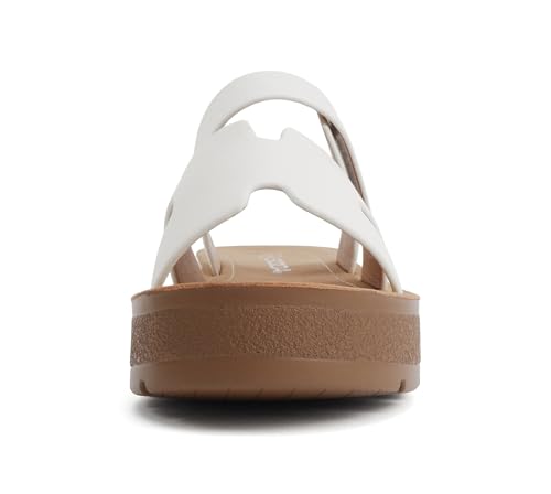 Soda “Tonya” ~ Women Open Round Toe Double Strap Slide On Sandal3