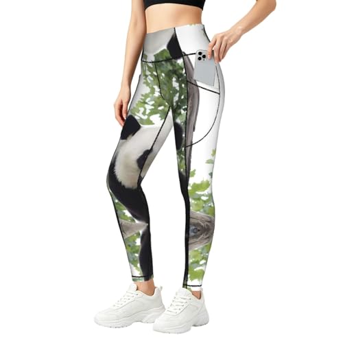 Pantalones de yoga WBQLSL de suavidad premium y cintura alta elástica con bolsillo lateral estilizado