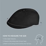 Kangol Kaszkiet Flexfit 504 - czapka gawroszka z daszkiem wełniana Jesień Wiosna Zima Lato wiosna-lato jesień-zima - S/M (54-57 cm) czarny