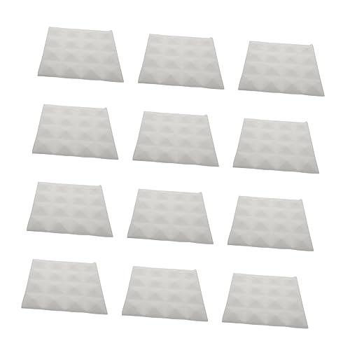 Hoement 12pcs 5cm Pyramid Acoustic Mats Fire Retardant Sound Dampening Boards for Recording Studios Home Theater Wall Sound Proof Padding