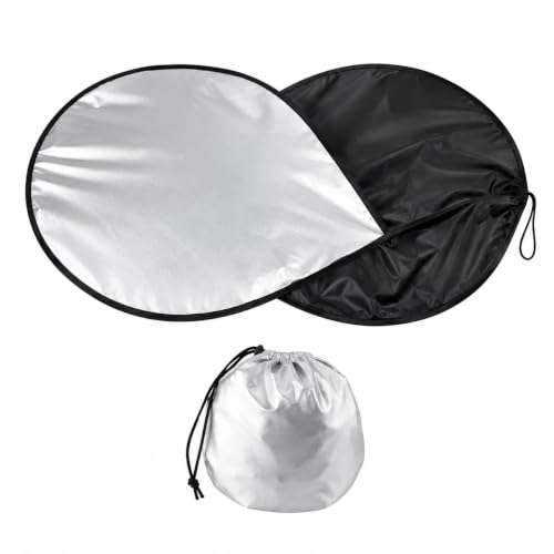 Image of Round Foldable Windshield Car Sun Shade with Storage Pouch for for Cars, Suvs & Hatchbacks UV Protection Use
