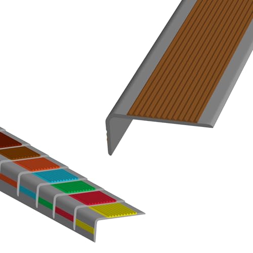 Nez de Marche Profilé D'escalier, L Profilé Protection de Bord de Marche D'escalier, Facile À Installer Et Durable, Pour Les Bords D'escalier Extérieurs Ou Intérieurs, Profil de Bord D'escalier(Grayis