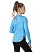 FitsT4 Sports Girls Rash Guard Long Sleeve Swim Shirt UV Protections Sun Shirts Quick Dry Lightweight UPF 50+Tops Blue L