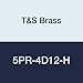 T&S Brass 5PR-4D12-H Equip Pre-Rinse, 4" Deck Mount Base, Add-On Faucet with 12" Swing Nozzle, 5SV-H Spray Valve