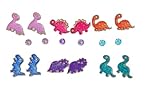 9 Pairs Cute Dinosaur Earrings Set for Women Funny Enamel Animals Harajuku Stud Earrings Tiny CZ Crystal Stud Earrings Friendship Jewelry