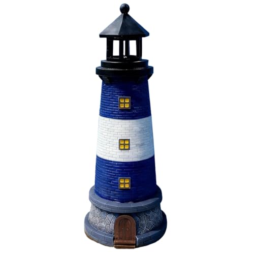 Phare solaire d'extérieur avec lumière rotative automatique, phare solaire étanche pour...