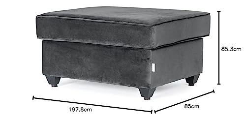 Image of Wakefit Sofa Set | 3 Year Warranty | Sofa 3 Seater, 3 Seater Sofa for Living Room, Wooden Sofa Set, 3 Seater + Right Aligned, Sofa for Living Room - Napper(Fabric-Velvet : Space Grey)