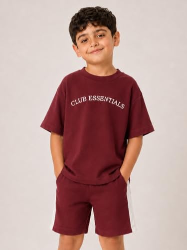 Image of Nap Chief Kids Cotton Chill Club Essentials Printed Co ord Sets for Boys & Girls, T Shirt and Shorts for Casual Wear