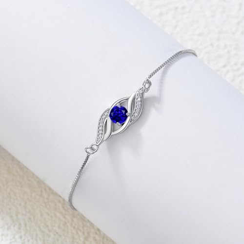 925 Sterling Silver Birthstone Bracelet for Women Dainty Infinity Bracelet Fine Jewelry Birthday Christmas Gifts for Her Mom Wife4