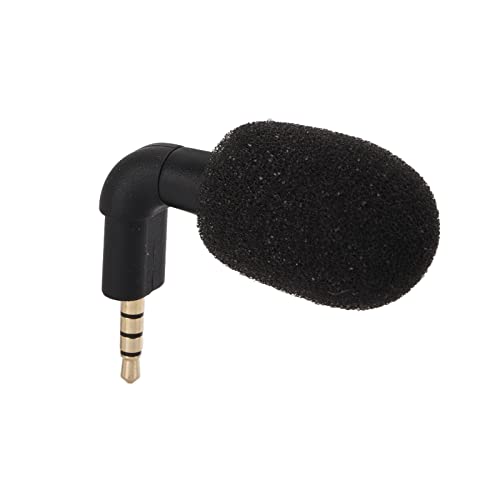 Haofy Mini 3.5mm Jack Microphone Wide Applicability Omnidirectional Surround Radio Mic for Smartphone Voice Chat Video Conferencing