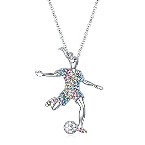 SUMFAN Volleyball/Basketball/Soccer/Golf/Swimming/Ice Skating/Ski Necklace Gifts for Girls Women,Sports Lovers Birthday Gifts for Girls Daughter and Niece