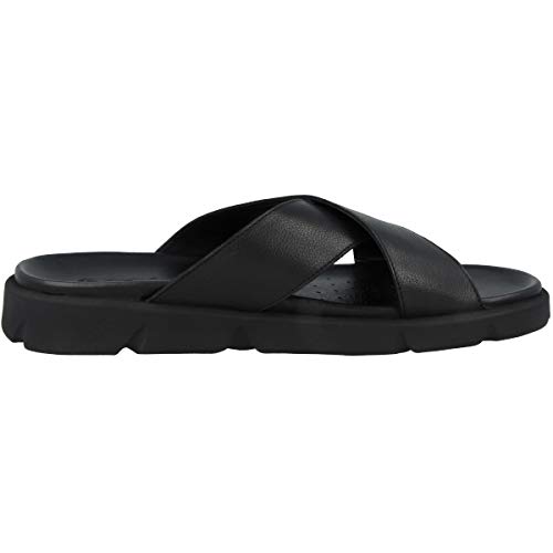 Geox Men's Slide Sandal, Black, 93
