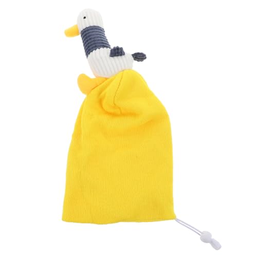 SOIMISS Funda Elástica para Casco de Esquí Tamaño 55-62 CM Lavable y Reutilizable Diseño de Dibujos Animados Amarillo Motivos de Pollito y Pato para Deportes de Nieve