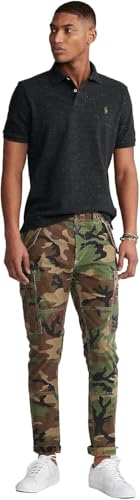 Image of Polo Ralph Lauren Men Custom Fit Mesh Pony Logo Shirt (XXL, BasicBlack)