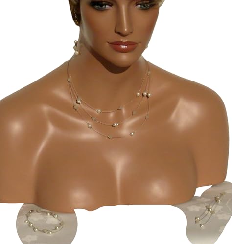 Parure cristal autrichien trilemme n°1 ivoire, un bijou de mariage artisanal d'exception