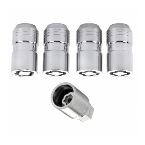 Image of McGard Wheel Lock Nut Set For Honda Civic /Passport 2018 2019 2020 | 4 Pack | Cone Seat | M14 x 1.5 | 21mm & 22mm Dual Hex | 1.639in. Length | Chrome