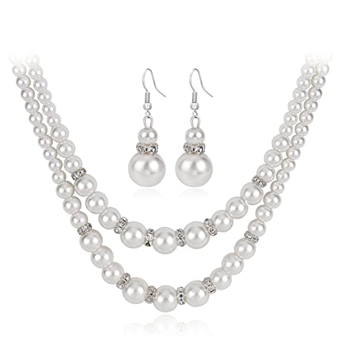 Juego de joyas KnSam para mujer, pendientes de plata y colgante con circonitas para el día a día