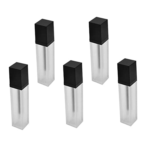 Didiseaon 5 Piezas Tubo Vacío De Brillo De Labios Botellas Recargable Botella De Brillo De Labios Tubos De Lápiz Labiales De Plástico Vacíos Brillo De Labios Vacío Abdominales De Plastico