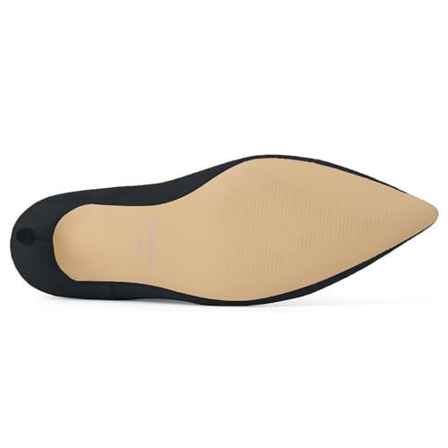 CosyFever Sexy Slouch Ankle Boots for Women with Fashion Mid Stiletto Heels Pointed Toe Bootie3