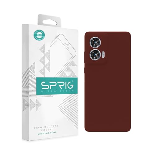 Image of SPRIG Compatible with Moto G96 Premium SilkTone Back Cover Drop Tested Shock Proof Mobile Case for Men, Women, Boys and Girls with Camera Protection (Dark Brown)