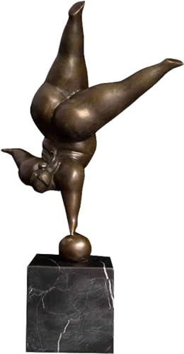 Ornement gras bronze art : sculpture femme en cuivre pour salon cosy