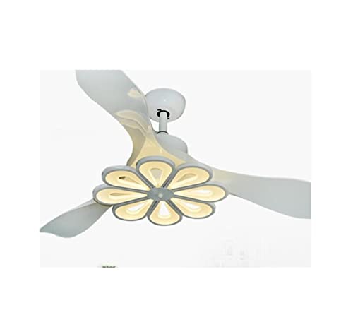 Moderno Creativo Ventilador de Techo Ventilador de techo Ventilador de techo reversible de 3 colores regulable con 6 velocidades de viento con control remoto, ventilador de techo con lámpara de flores