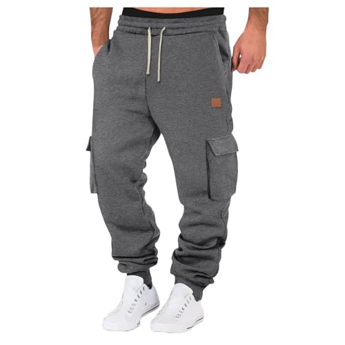 Sweatpants for Men Work Pants Joggers Straight Barrel Wide Leg Sweatpant with Pockets Fall Men's Clothing Lounge Cargo