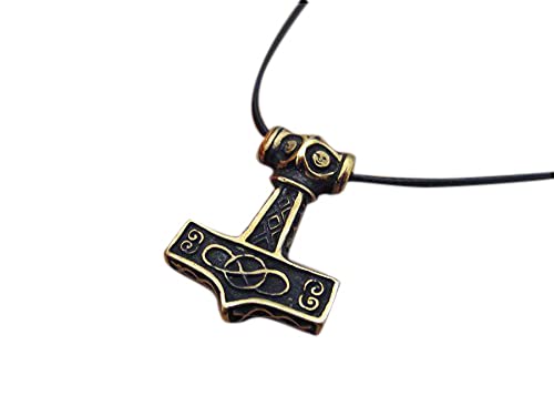 Baldur Jewelry - Thors Hammer Necklace MjÃ¶lnir - Viking Norse Thor Hammer Pendant Viking Jewelry - Thor Gifts for Men - Viking Necklace for Men