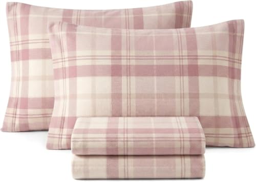 Image of Laura Ashley - Queen Cotton Flannel Sheet Set with Pillowcases