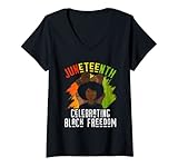 Photo Gallery donna juneteenth celebrazione della libertà dei neri africa nero maglietta con collo a v Photo Gallery donna juneteenth celebrazione della libertà dei neri africa nero maglietta con collo a v