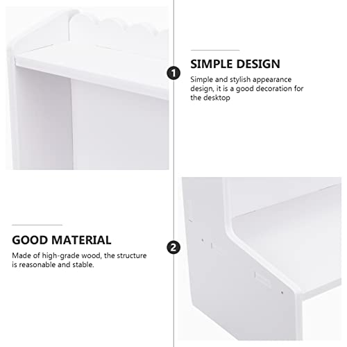 Cabilock Organizadores De Mesa De Madeira Mesa De Madeira Exibição Prateleira Estante Organizador De