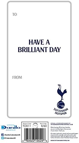 TOTTENHAM TO011 Die-Cut Hotspur Crest Birthday Card Multi Colour