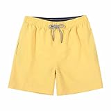 MADHERO Mens Swim Trunks Short with Mesh Lining Swimming Shorts Outdoor Sports Shorts Yellow Size XL MADHERO Mens Swim Trunks Short with Mesh Lining Swimming Shorts Outdoor Sports Shorts Yellow Size XL
