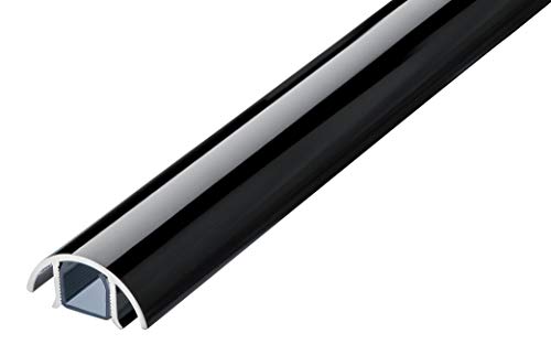 Alunovo Mini Aluminium Design Kabelkanal (L x B x H) 1000 x 30 x 15 mm negro (glänzend) I Cover