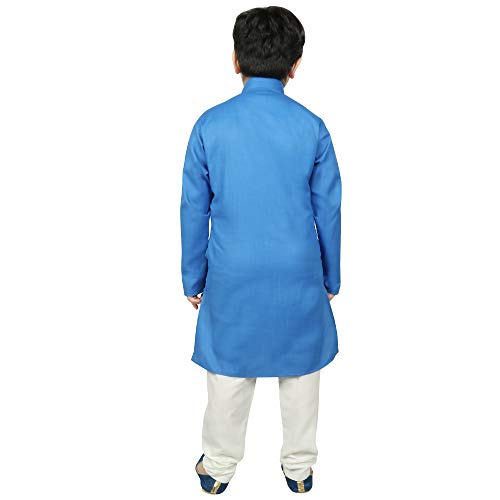 Image of SG YUVRAJ Raw Silk Kurta Set for Boys