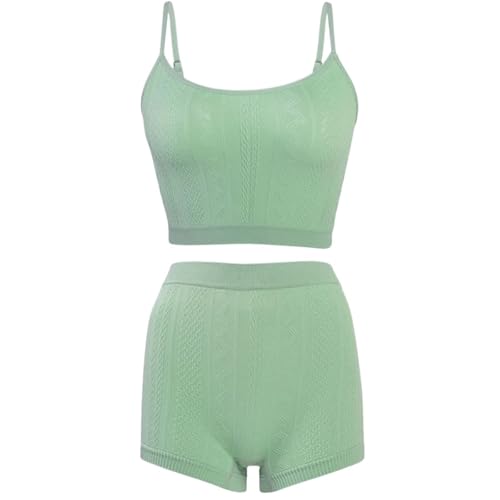 Vêtements d'extérieur d'été : ensemble soutien-gorge vert pour femme