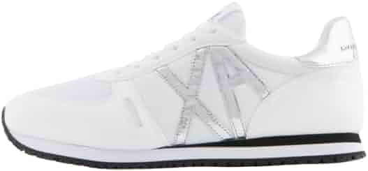 スニーカー EMPORIO ARMANI Women Sneakers X3X219XR157C695 White Amazon.com | A | X ARMANI EXCHANGE Women's Logo Trainer