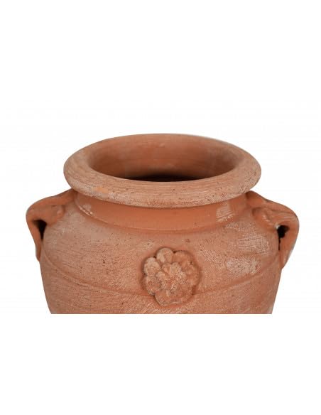 Biscottini Set 2 Vasi terracotta artigianali 16x20x16 cm - Vaso terracotta interno ed esterno - Vasetti piante grasse Made in Italy