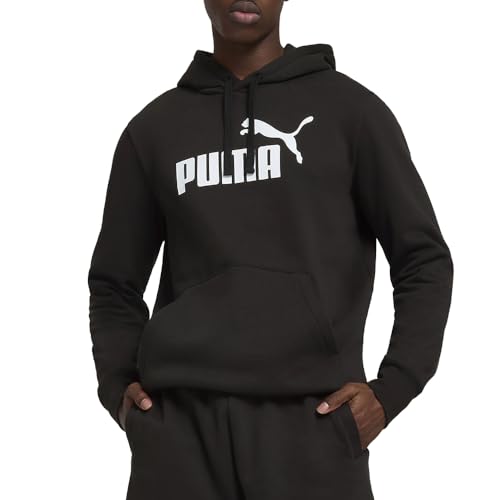 Image of PUMA Mens Essentials No. 1 Logo Hoodie Casual Outerwear Casual - Black