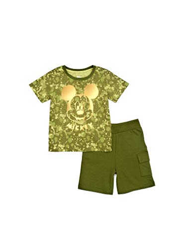 Mickey Mouse Baby Boy & Toddler Boy T-Shirt & Shorts Outfit Set / 2-Piece Set / 18 Months Green