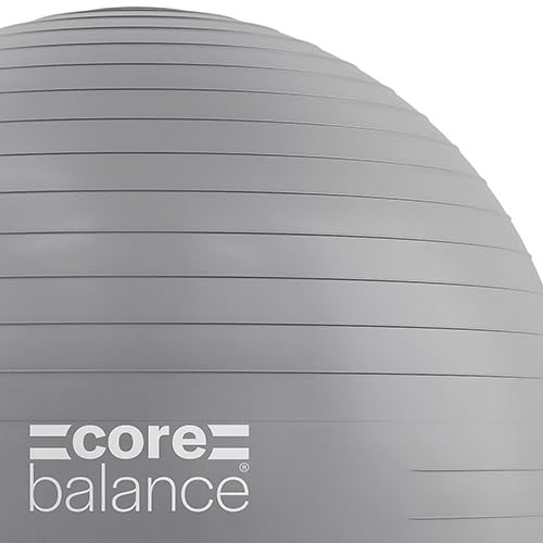 Image of Core Balance Exercise Ball, Stability Ball for Yoga, Pilates and Fitness, Gym Ball for Home Gym and Office Chair, Training, Physical Therapy, Anti Burst, Pump Included, 55cm 65cm 75cm 85cm