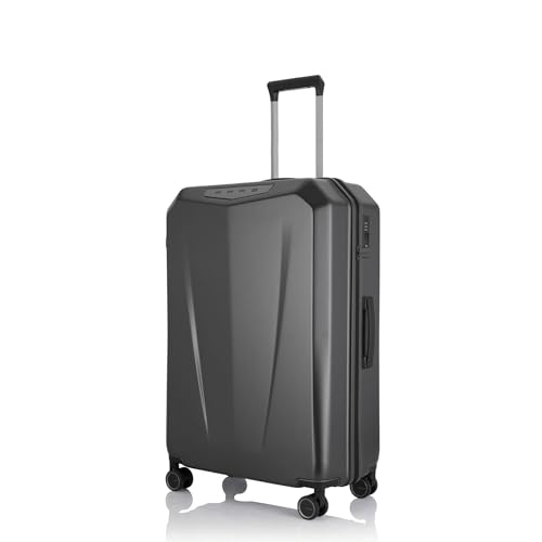 Image of Rare Rabbit Gallardo Medium Size Matte Grey Hard Trolley Bag Polycarbonate Antiscratch Travel Suitcase with 8 Silent Wheels and a Sturdy TSA Lock - Luggage for Men & Women
