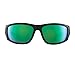 BNUS Polarized Sunglasses with Corning Glass Lens - High Definition, Fashionable, and Scratch-Resistant (Black/Green Flash Polarized, Glass lens)