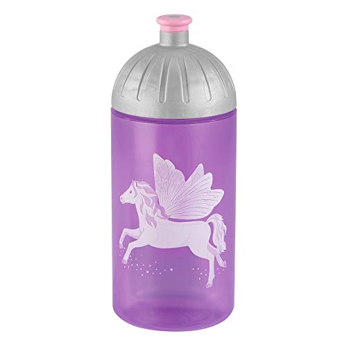 Step by Step Trinkflasche „Fantasy Pegasus“, lila, auslaufsicher, spülmaschinenfest, BPA-frei, für Schule, Kindergarten, heiße und kohlensäurehaltigen Getränke, für Mädchen, 0,5 Liter