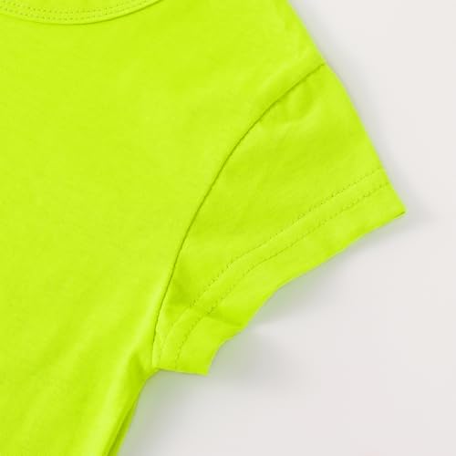 Image of Noomelfish Girls Short Sleeve Crop Tops Kids Summer Dance Cropped T-Shirts (5-14 Years)