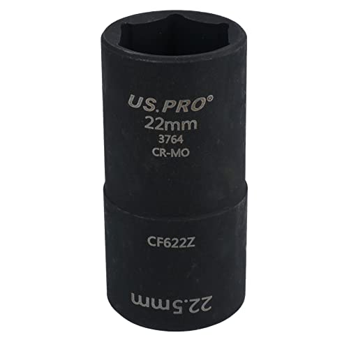 22mm x 22.5mm Wheel Hub Lug Nut Cap Flip Impact Socket Remover 1/2in Drive