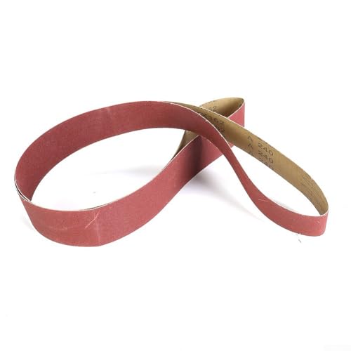 Juego de 6 bandas de lijado para lijadoras de banda de 2 x 72 pulgadas, bandas abrasivas de grano fino (180/240/320/400/600/800) en óxido de aluminio, empalmadas a tope para una suavidad