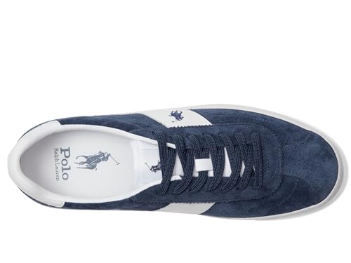 Polo Ralph Lauren, Men, Court Vulc Leather-Suede Sneaker, Navy, 11.5, Medium2