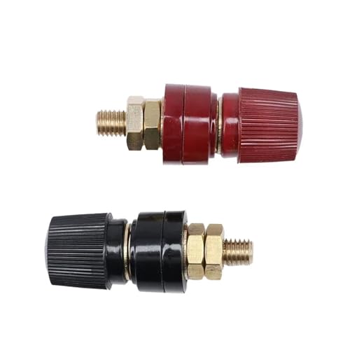 Power Junction Post Connectors Wire Binding Post Thread Screw M4 M5 M6 M8 M10 Weld Inverter Clamps Power Supply Connect Terminal Splice Terminal(M4 Black,1 Piece)